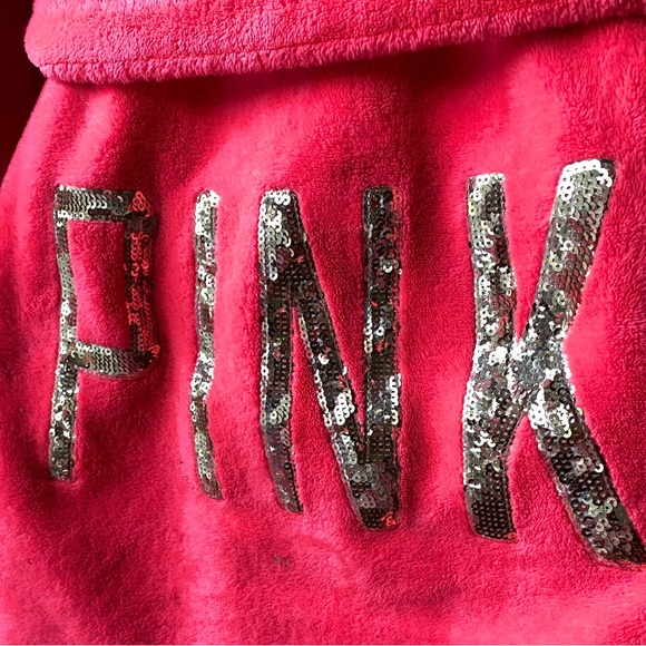 PINK Victoria's Secret Other - PINK Victoria's Secret Kids Hoodie in Pink with Silver Sequins